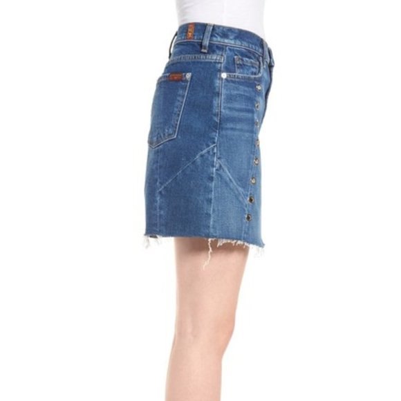 7 For All Mankind Denim Skirt 24 - Picture 6 of 14
